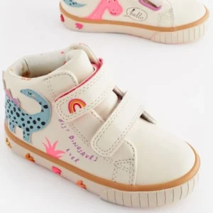 Next Cream Standard Fit (F) Character High Top Trainers - cream