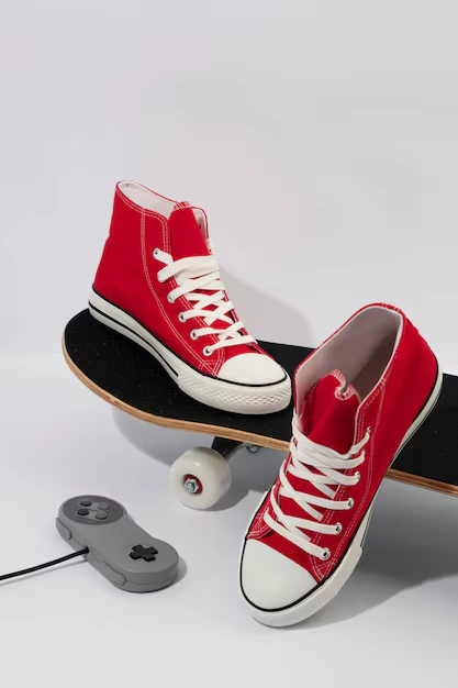 Urban Sneakers – Red, Size 9, Breathable Mesh Fabric