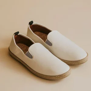 Men white espadrilles slip-on shoes