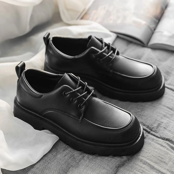 Comfortable Beautiful Men's Square Toe Youth Leather Shoes